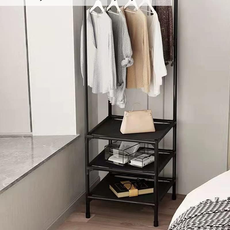 Multi-Function Standing Clothes Rack with Removable Storage