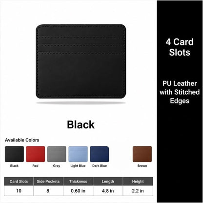 Slim Minimalist Card Holder Wallet