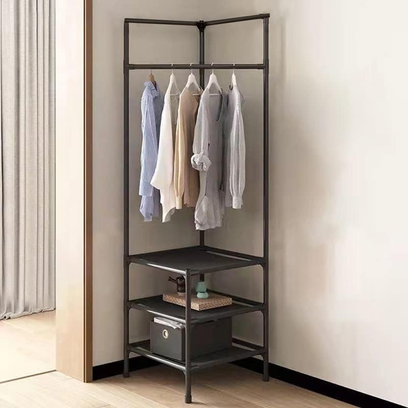 Multi-Function Standing Clothes Rack with Removable Storage