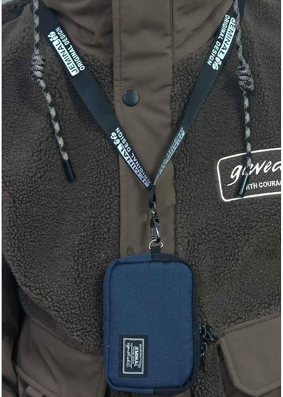 Compact Travel Coin Purse with Lanyard