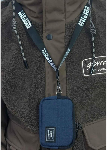 Compact Travel Coin Purse with Lanyard