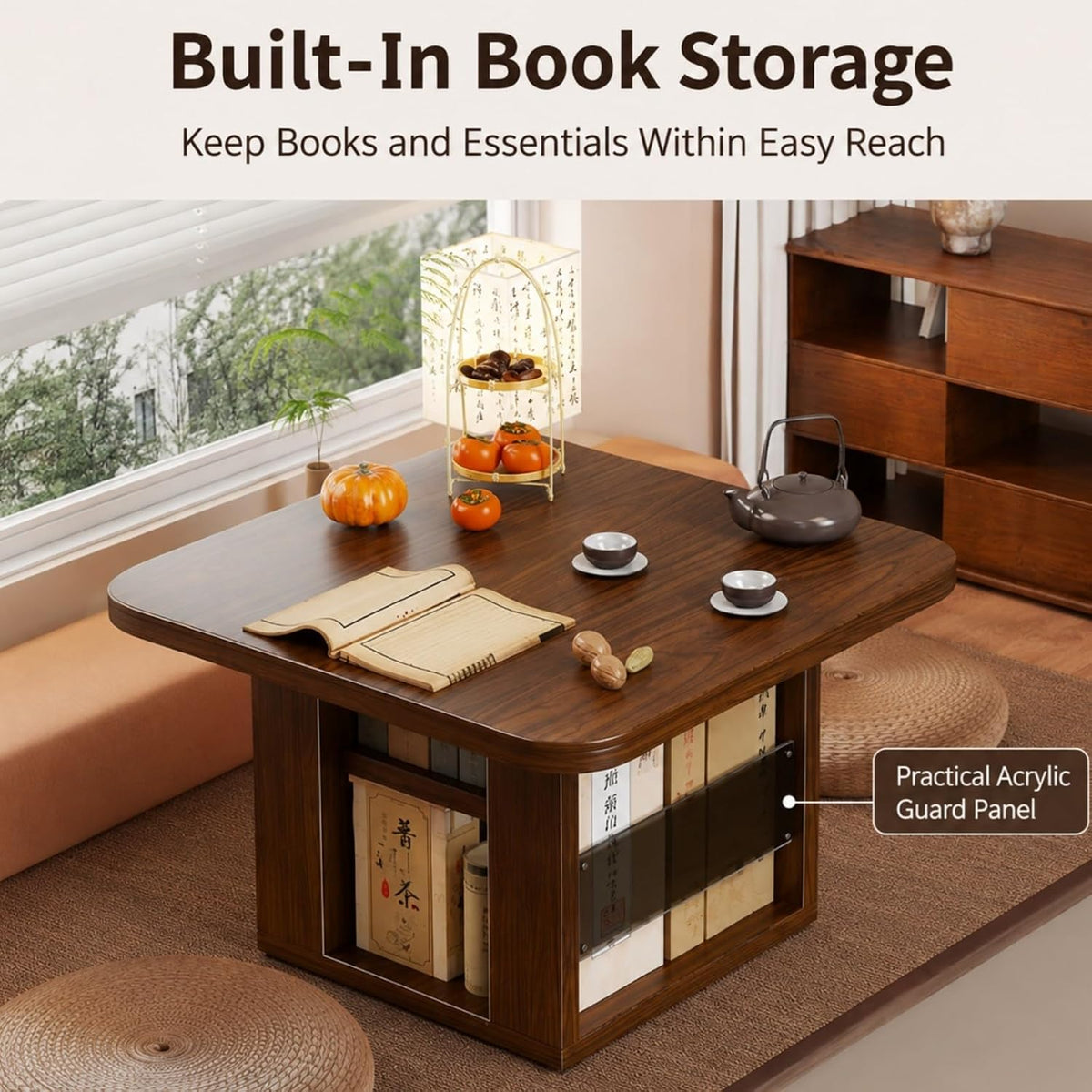 Japanese Wooden Storage Bed