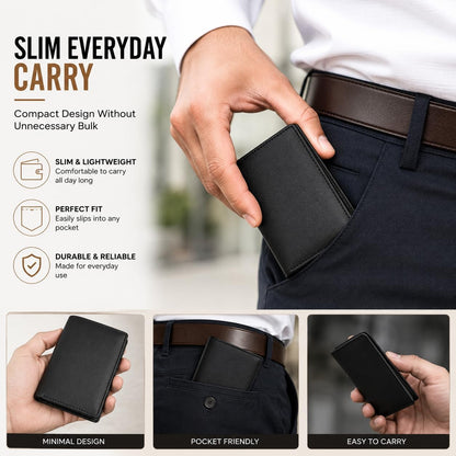 Minimalist Leather Bifold Wallet
