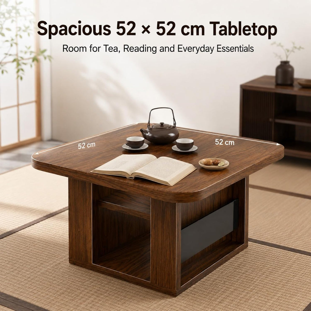 Japanese Wooden Storage Bed