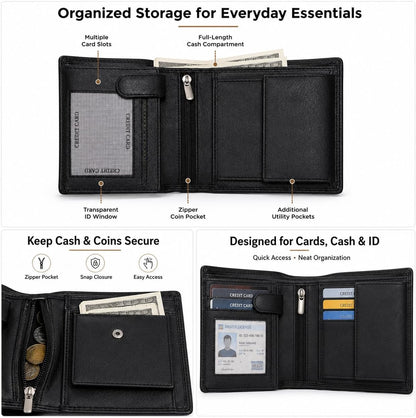 Minimalist Leather Bifold Wallet