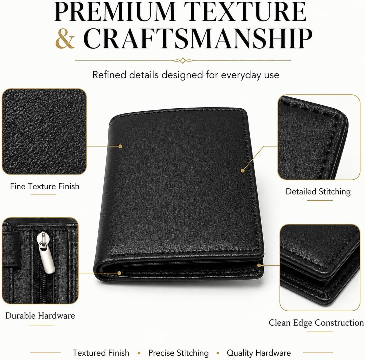 Minimalist Leather Bifold Wallet