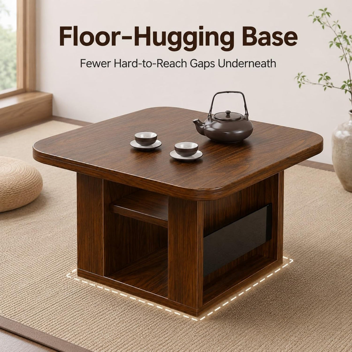 Japanese Wooden Storage Bed