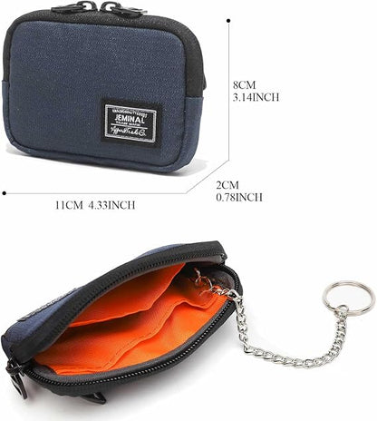 Compact Travel Coin Purse with Lanyard