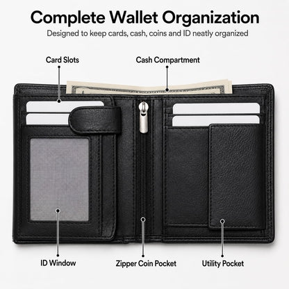 Minimalist Leather Bifold Wallet