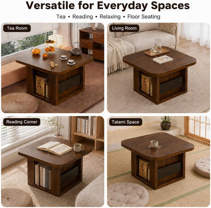 Japanese Wooden Storage Bed