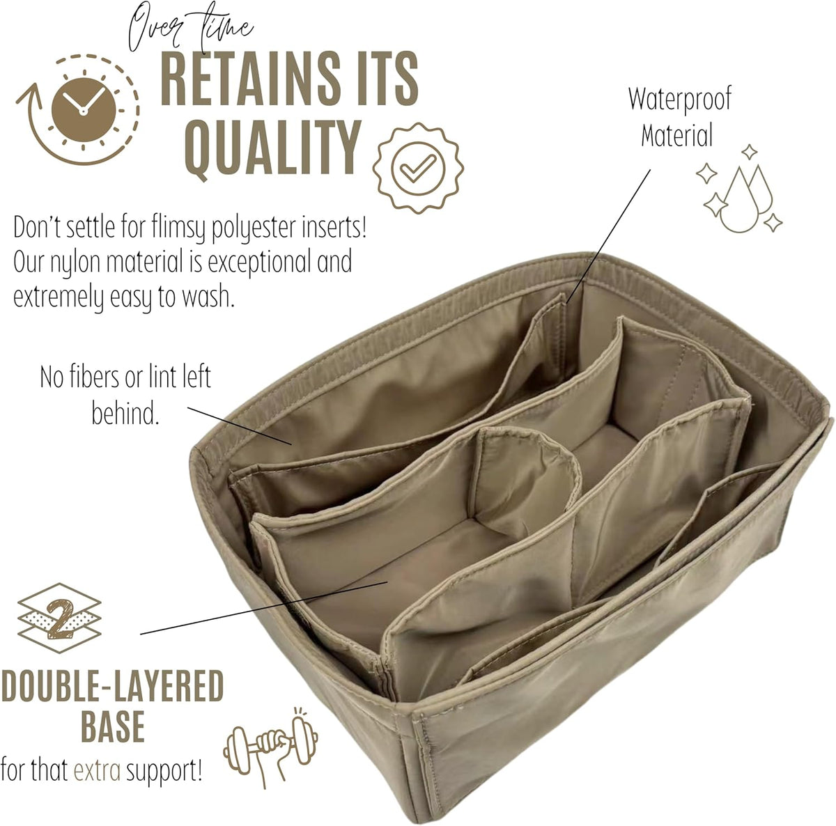 Waterproof Handbag Organizer Insert